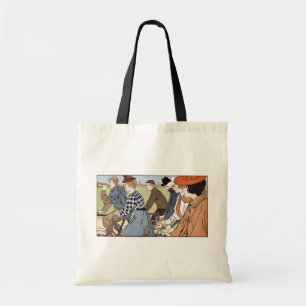 Cycling, Bicycles, Van Caspel Tote Bag