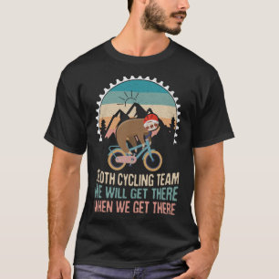 Cycling Bike Bicycle Riding Biking Vintage Sloth L T-Shirt