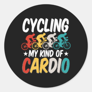 Cycling Bike Biker Sport Mountain Biking Bike Ridi Classic Round Sticker