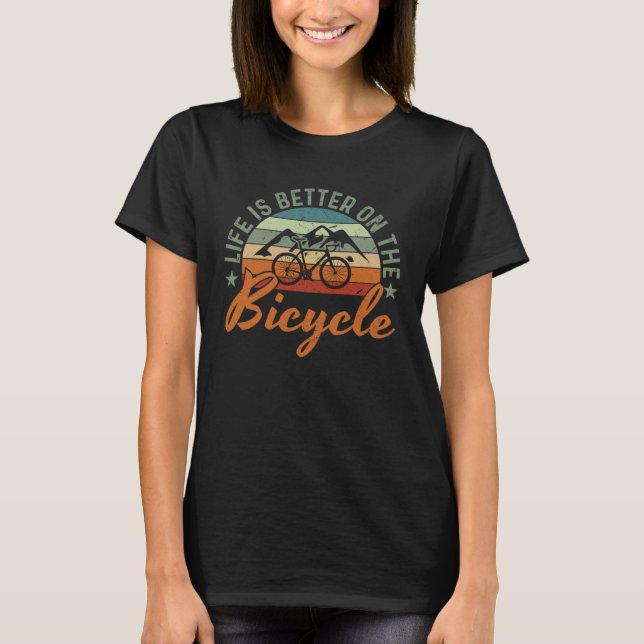 Cycling Bike   On A Bicycle T-Shirt (Front)