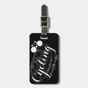 cycling biking cycle bike pedaling luggage tag