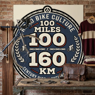 Cycling Century Ride 100 Miles 160 KM Poster