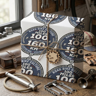 Cycling Century Ride 100 Miles 160 KM Wrapping Paper