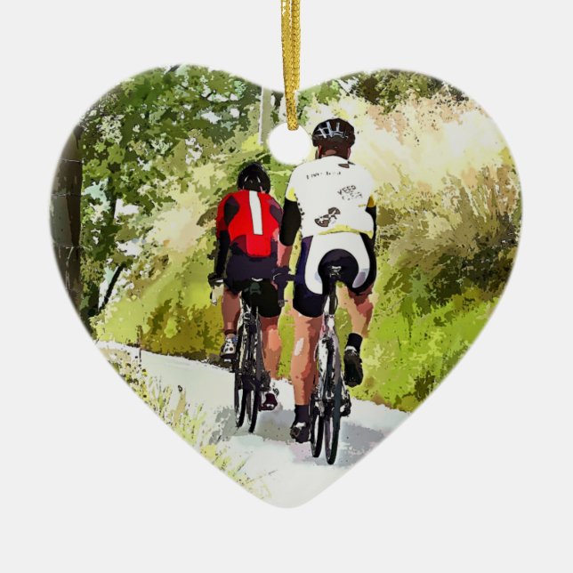 CYCLING CERAMIC TREE DECORATION (Front)