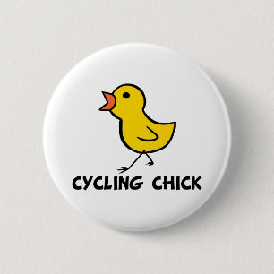 Cycling Chick Button