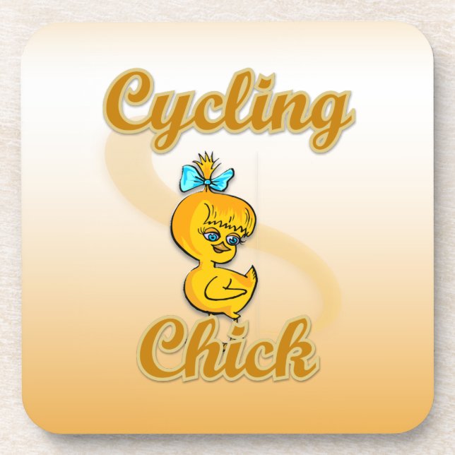 Cycling  Chick Coaster (Front)