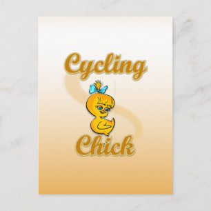 Cycling  Chick Postcard