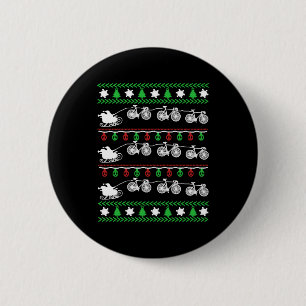 CYCLING CHRISTMAS 6 CM ROUND BADGE