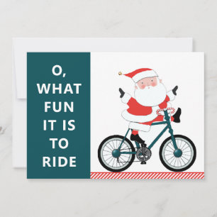 Cycling Christmas Biking Holiday Card