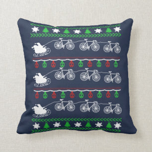 Cycling Christmas Cushion