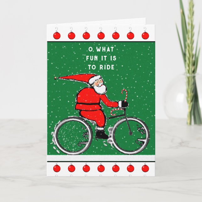 Cycling Christmas Holiday Card (Front)