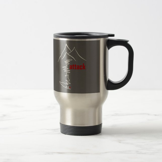 Cycling Climb, Attack Travel Mug (Right)