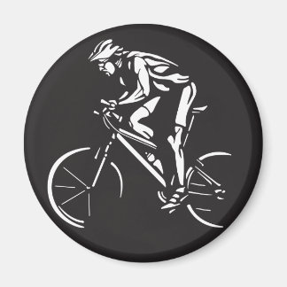 cycling clycer inverse silhouette magnet