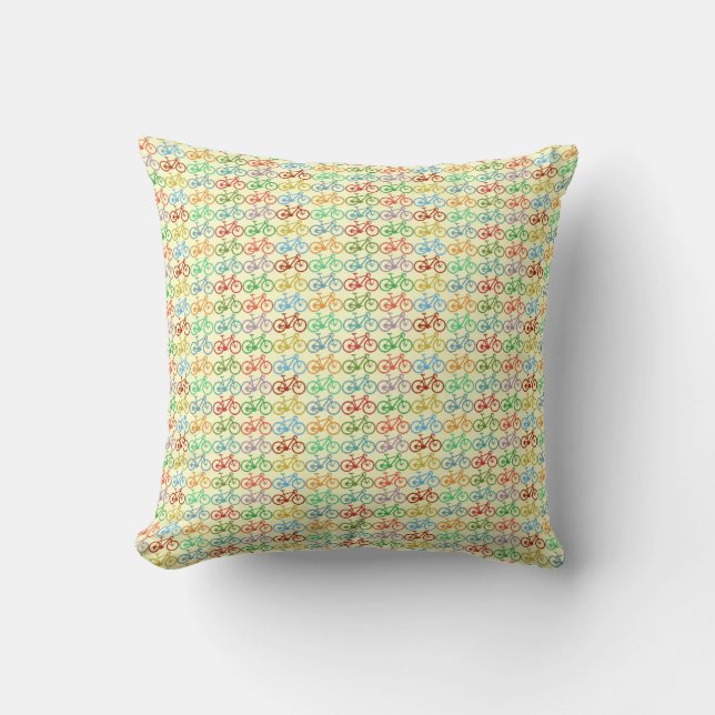 cycling . colour bikes cushion (Front)