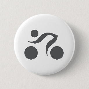 Cycling cool logo 6 cm round badge