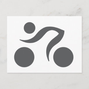 Cycling cool logo postcard