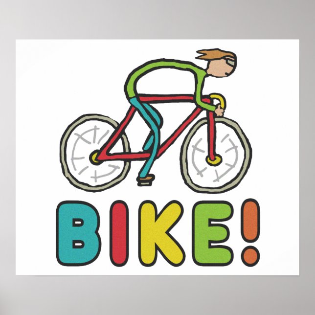 Cycling Cyclist Poster (Front)