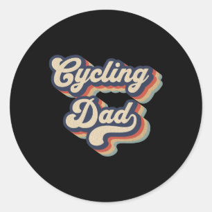 Cycling Dad Bicycle Riding Cyclist Dad Mens _1 Classic Round Sticker