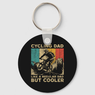 Cycling Dad Bicycle Riding Cyclist Dad Mens Key Ring