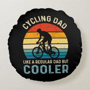 Cycling Dad   Cyclist   Cycologist   Adventure Round Cushion