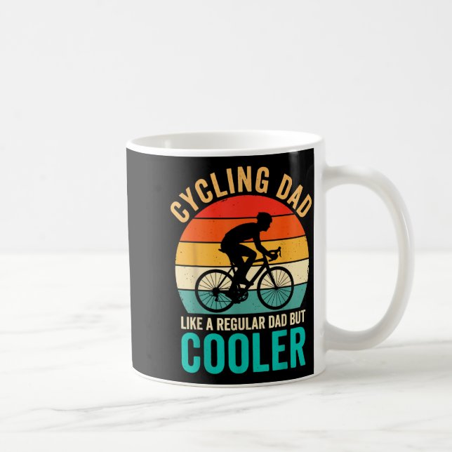 Cycling dad like a regular but cooler bycicle coffee mug (Right)