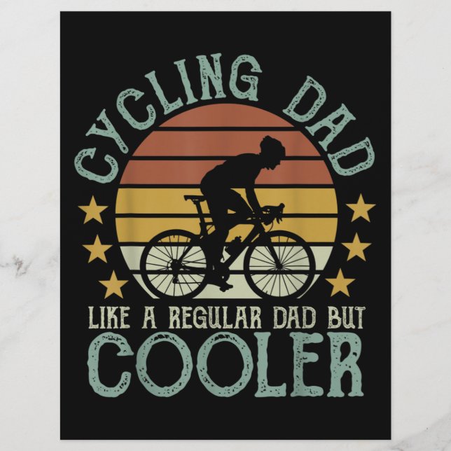 Cycling Dad Like A Regular Dad But Cooler Cycling Flyer (Front)