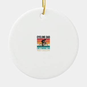 Cycling Dad Vintage Biker Father T-Shirt Design_1 Ceramic Tree Decoration