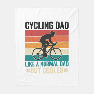 Cycling Dad Vintage Biker Father T-Shirt Design_1 Fleece Blanket
