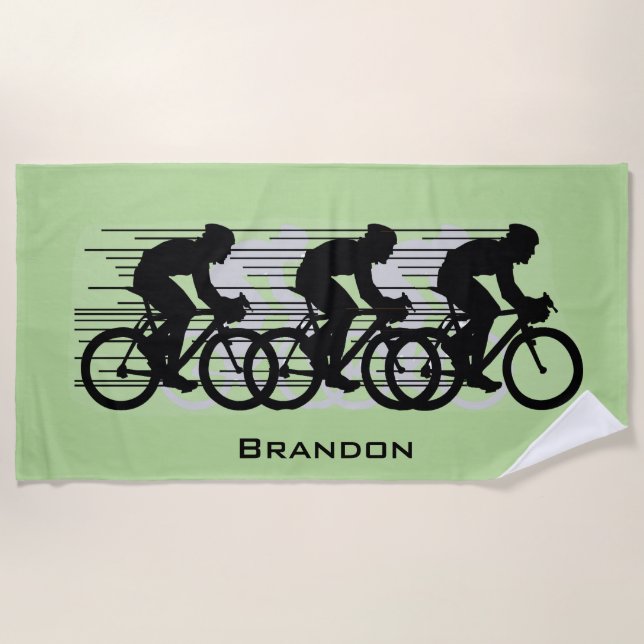 Cycling Design Beach Towel (Front)