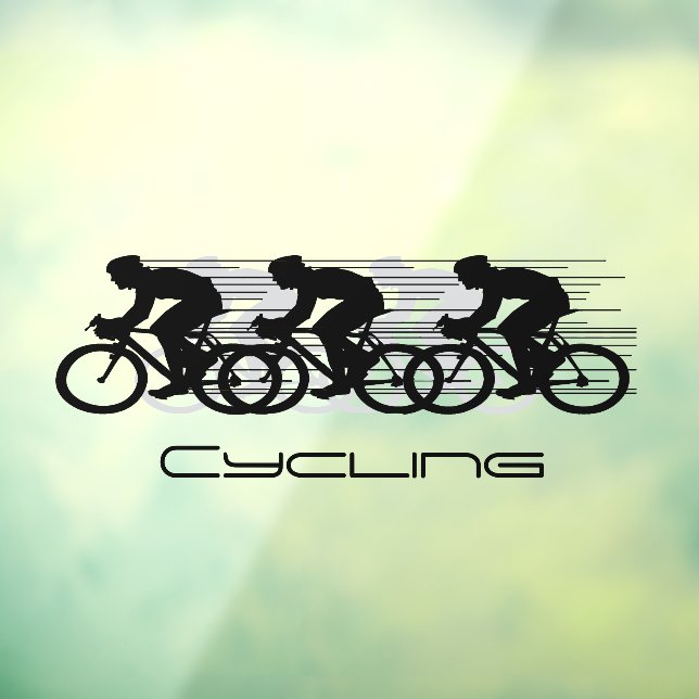 Cycling Design Window Cling (Sheet 3)