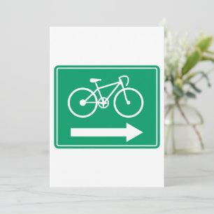 Cycling Directions Arrow Invitation