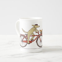 Cycling Dog with Squirrel Friend - Fun Animal Art