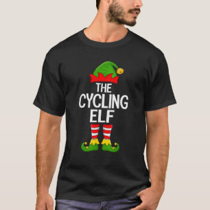 Cycling Elf Xmas Matching Family Elf Squad Christm T-Shirt