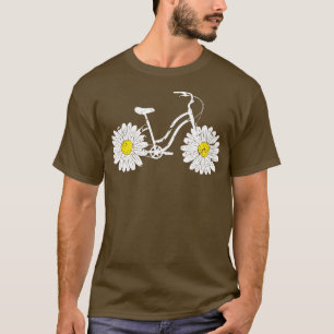 Cycling Floral Bike Wheels Flower Bicycle T-Shirt