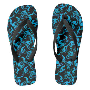 Cycling Freestyles Pattern.b x4 Black BG Jandals