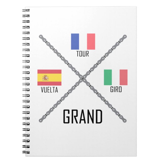 Cycling Grand Tours Spiral Notebook (Front)
