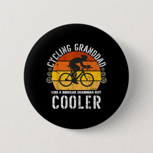 Cycling Granddad Funny Vintage Sunset Cyclist 6 Cm Round Badge