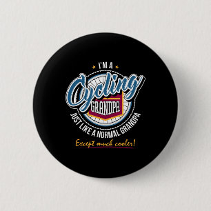 Cycling Grandpa Funny Mountain Biking Bicycle Gift 6 Cm Round Badge