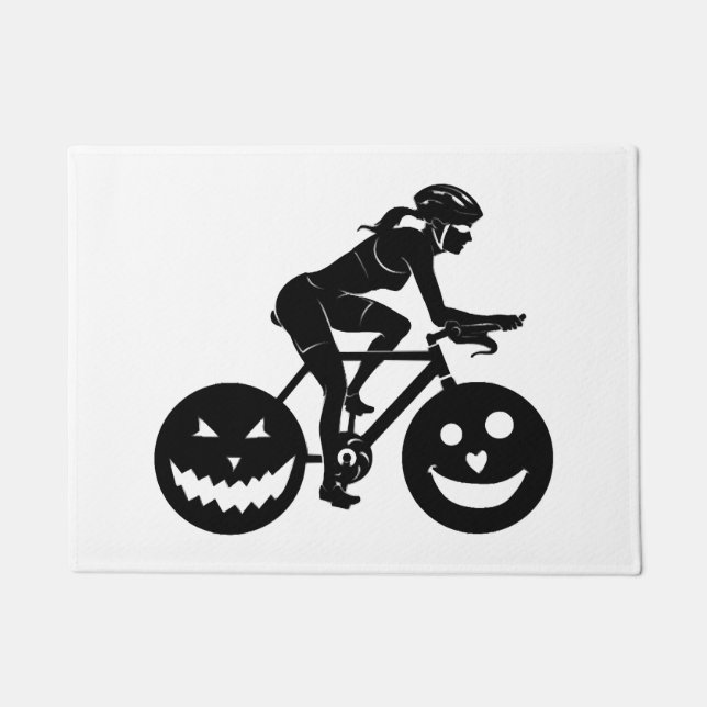 Cycling Halloween Doormat (Front)