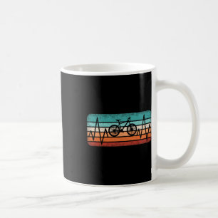 Cycling Heartbeat Bicycle Cyclist Mountain Bike Re Coffee Mug