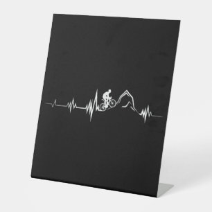Cycling Heartbeat Racing Bicycle Mountain Bike Pedestal Sign