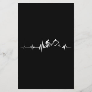 Cycling Heartbeat Racing Bicycle Mountain Bike Stationery