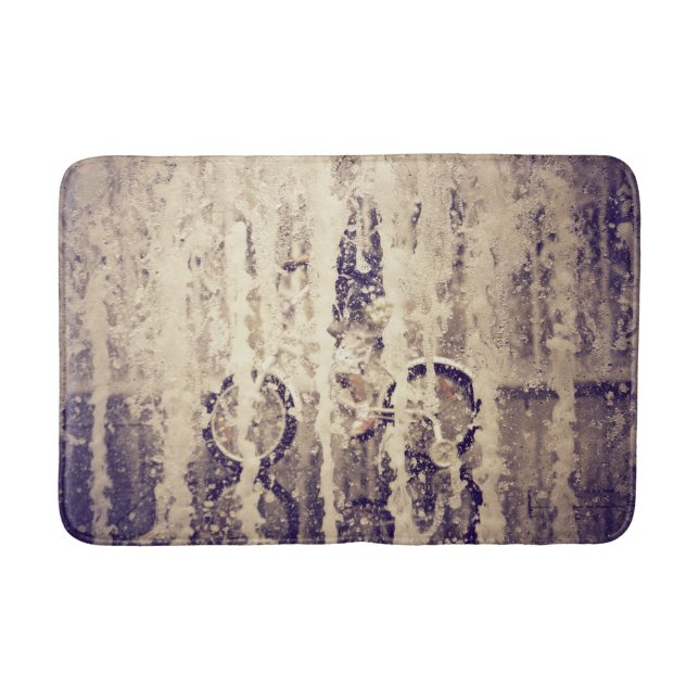 Cycling in the Rain Bath Mat (Front)