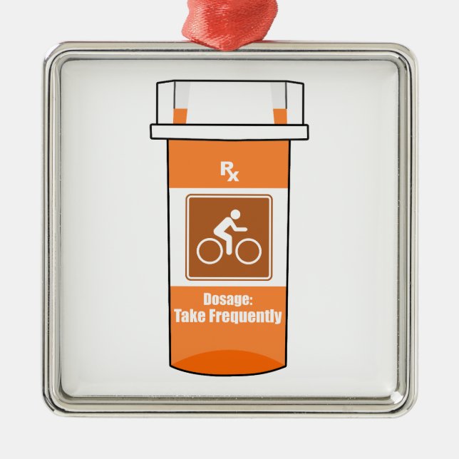 Cycling Is My Drug Metal Tree Decoration (Front)