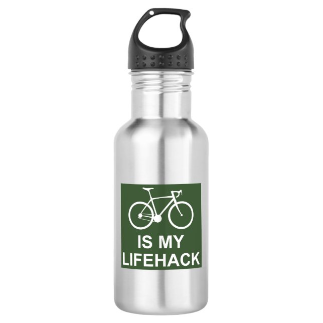 Cycling Is My Lifehack 532 Ml Water Bottle (Front)