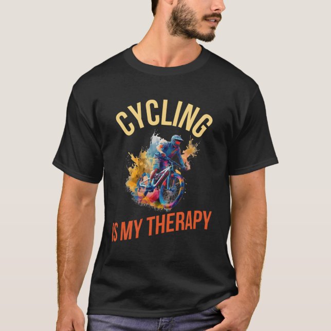 Cycling Is My Therapy T-Shirt (Front)