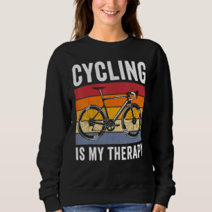 Cycling is my therapy vintage bicycle retro bike c sweatshirt