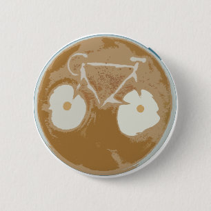 Cycling Latte Art 6 Cm Round Badge
