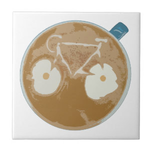 Cycling Latte Art Tile