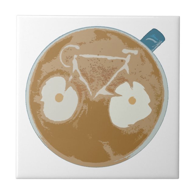 Cycling Latte Art Tile (Front)